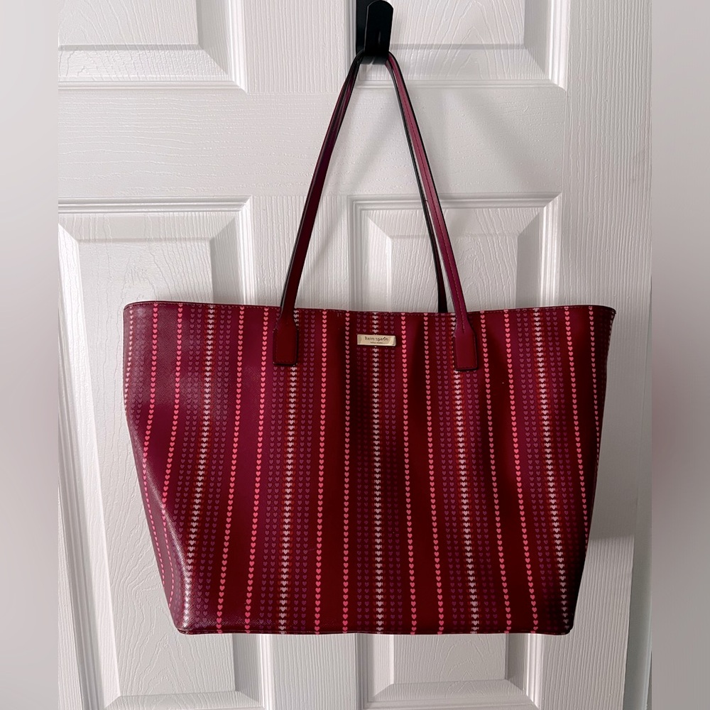 Kate Spade ECU Margareta Cranberry Heart X-large Tote